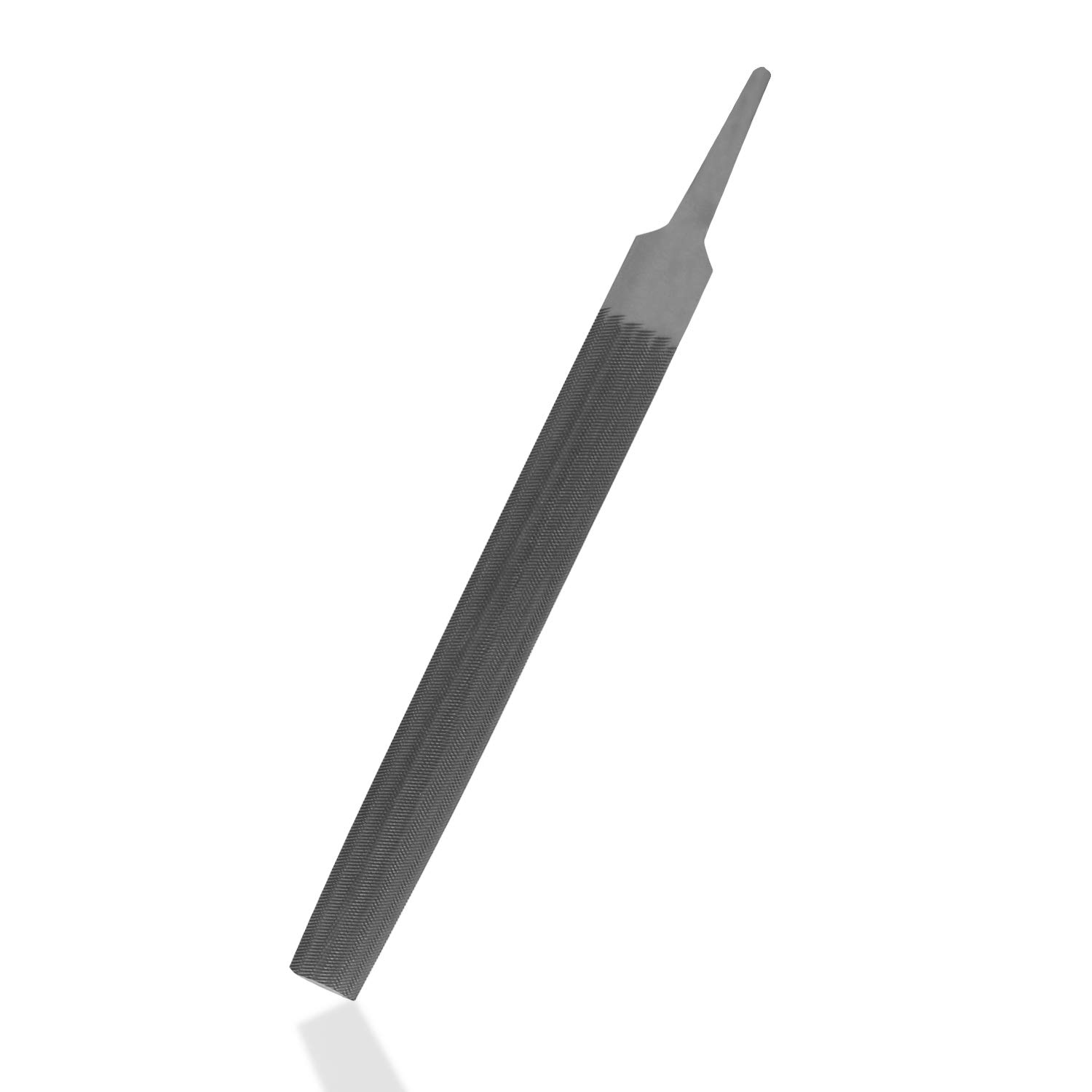 Photo 1 of KALIM Half Round Medium Cut File, Double Cut Teeth, 6'' Length, Made of High Carbon Steel, Hand File without Handle Suitable for Wood, Metal, Sharpening, etc.
