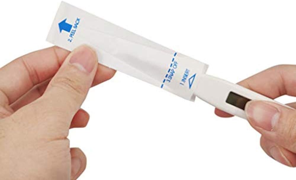 100 PCS Digital Thermometer Probe Covers Disposable Universal Electronic Oral Rectal Thermometer Covers White
