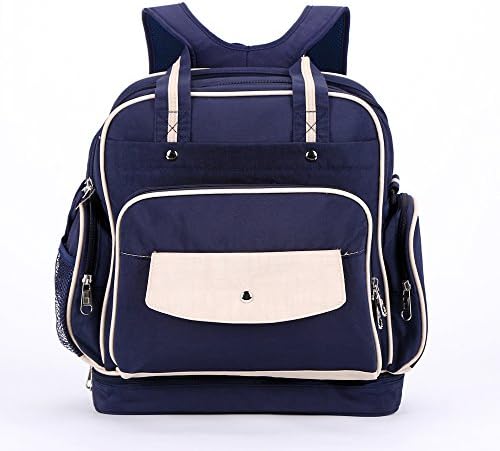 Larger Capacity Backpack Diaper Bags By LISICK Smart Organizer System 16 Pockets--Blue