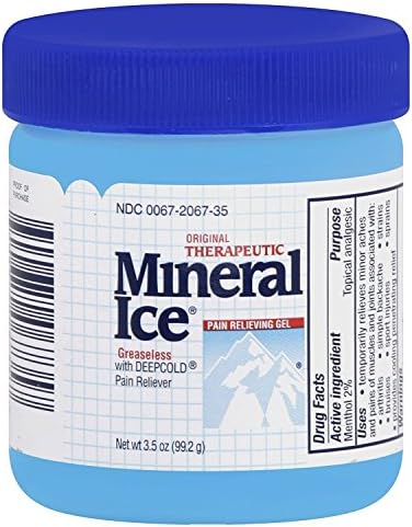 Mineral ice therapeutic greaseless Pain Relieving Gel - 3.5 Oz