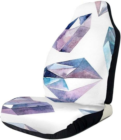 Amazon Co Jp 車用シートカバー ダイヤモンド結晶の水彩イラスト おしゃれ かわいい マルチカラー 軽自動車 普通車 フロント座席適用 ホーム キッチン