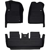 TuxMat Neo Tesla Model 3 Floor Mats - for 2017-2021 Models - Max Coverage, All Weather, Laser Measured - Full Set Includes Fr