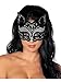 Jacobson Hat Company Women's Glitter Cat Mask, Black, Adult
