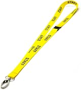 CKB LTD Yellow Staff Lanyards Breakaway Safety Lanyard 1.5cm x 51cm Pack of 10 view 2