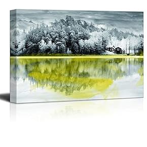 Canvas Wall Art Black and White Scenery Pictures Home Wall Decorations for Bedroom Living Room Paintings Canvas Prints Framed - 12x18 inches