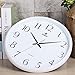 Power 13-Inch Round Non-Ticking Silent Wall Clock Decorative, Battery Operated Quartz Analog Quiet Wall Clock, For Living Room, Kitchen, Bedroom (WHITE)