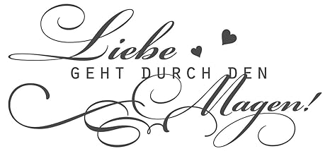 Wandtattoo Küchen Spruch Liebe Geht Durch Den Magen Wandworte Wanddeko Küchenr