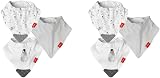 Nuby Bandana Teething Bibs 6 Pack Cotton Reversible with Teething Corner