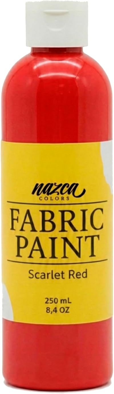 Nazca Colors Red Fabric Paint 250ml - Acrylic Textile & Leather Paint