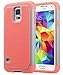 ULAK Galaxy S5 Case, Knox Armor Slim Hybrid Shockproof Silicone Rugged Hard Plastic Case Protective Cover Shell for Samsung Galaxy S5 S V I9600 (5.1