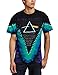 Liquid Blue Men's Pink Floyd Dark Side V-Dye T-Shirt, Multi, XX-Large