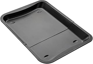 Zenker Ofenblech ausziehbar, rechteckiges Backblech mit Antihaft-Beschichtung zum Kuchenbacken (flexible Maße: 34,5-52 x 33 x 3 cm), Menge: 1 Stück