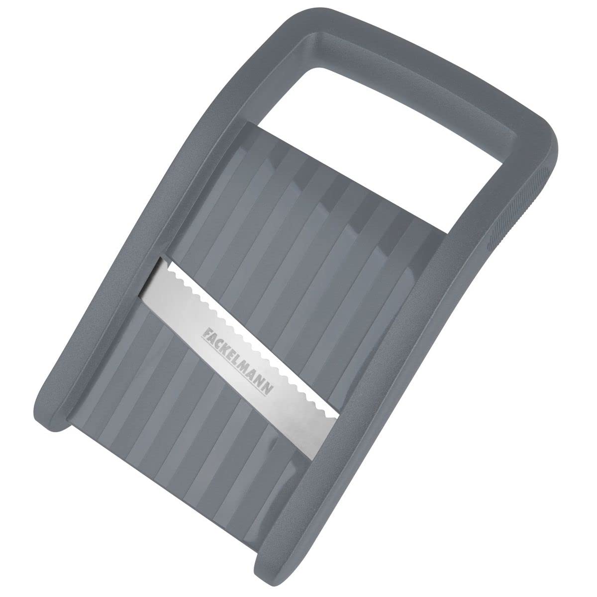 Fackelmann Compact Slicer with Stainless Steel Blade, Stainless Steel, Silver/Black, Approx. 10 x 16.5 x 1.5 cm