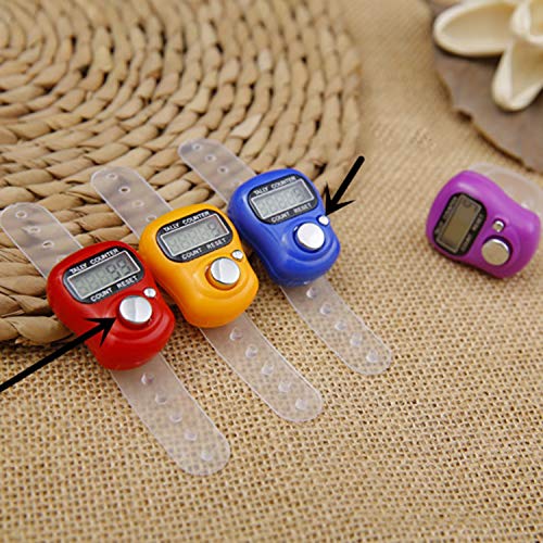 1pc Creative Stitch Marker Row Counter LCD Electronic Digit Finger Ring Digital Tally Counter Clicker Timer - Thumbnail 7