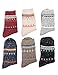 ADFOLF 6 Pairs Womens Wool Socks Thick Knit Warm Casual Wool Cozy Crew Winter Socks Christmas Gifts