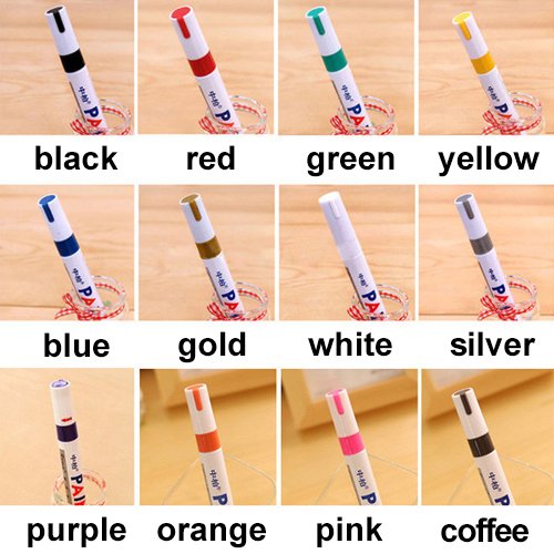 Yamalans 1PC Colorful Tyre Paint Marker Pens,Waterproof Car Tyre Tire Tread Rubber Metal Permanent Paint Marker Pen Yellow One Size