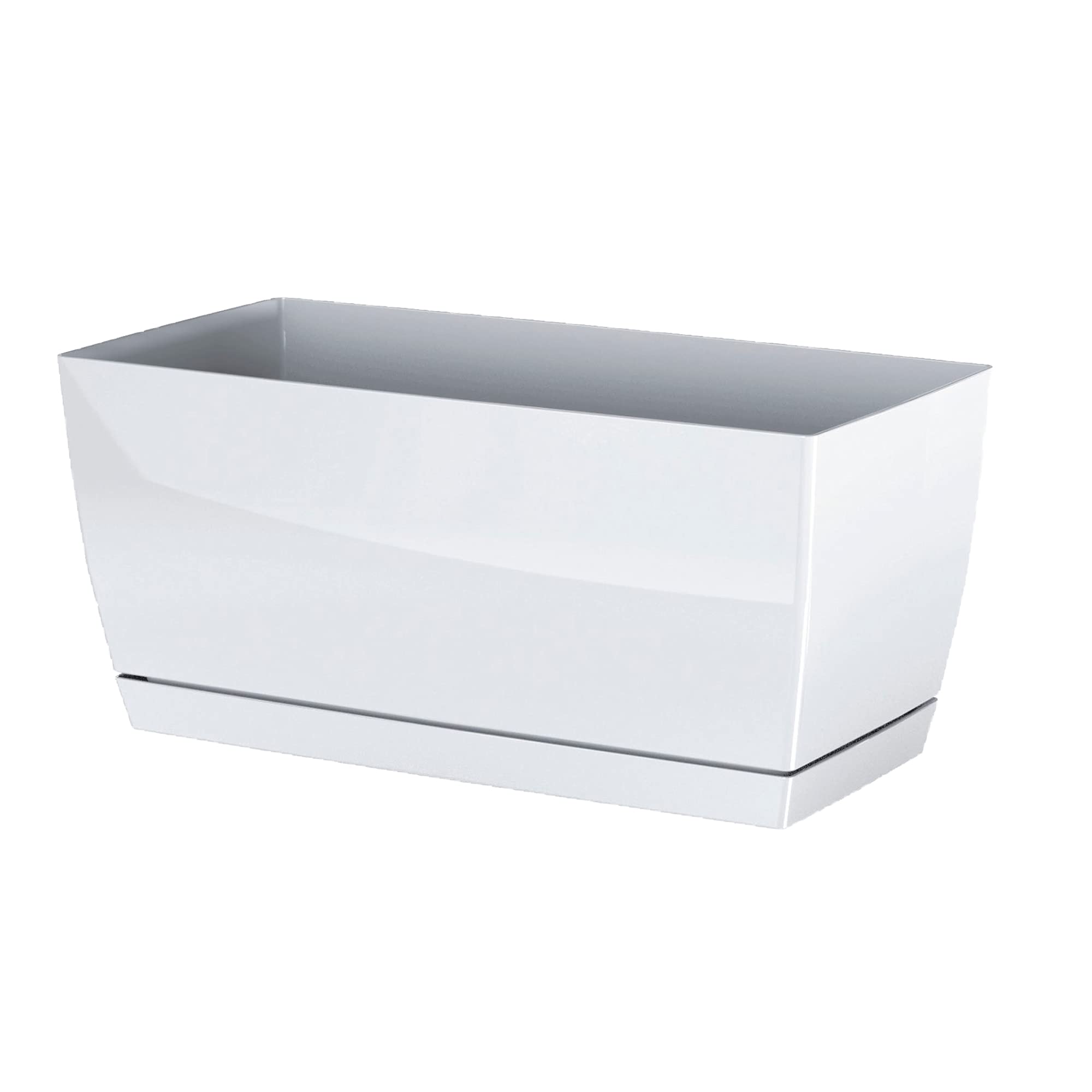 Prosper Plast DUPP240-S449 24 x 12 x 11 cm "Coubi" Box Planter - White