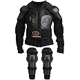 Youth Dirt Bike Gear Riding Chest Spine Protector Youth Motorcycle Jacket with Armor Guards Set for Motocross Teenager Full Body Protector with Elbow Knee Shin Guards