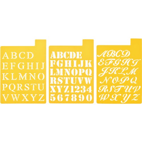 Delta Creative Stencil Mania Stencils, 7 by 10-Inch, 97SM-2150 Fonts (3-Pack)