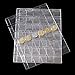 Epaler 5 Sheet 42 Pockets Plastic Coin Holders Storage Collection Money Album Case Stamp Currency Protector Insert Page Sheets Holder