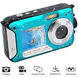 Waterproof Digital Camera Underwater Camera 24 MP Video Recorder Full HD 1080P Selfie Dual Screen Waterproof Camera DV Recording Point and Shoot Digital Camera (801BJ)