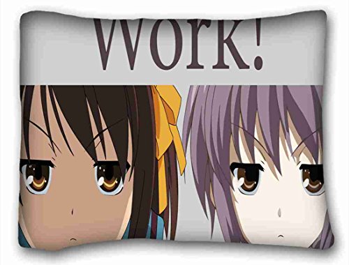 Generic Personalized ( Anime The Melancholy Of Haruhi Suzumiya ) Pillow Covers Bedding Accessories Size 20"X26" suitable for California King-bed PC-Bluish-61289