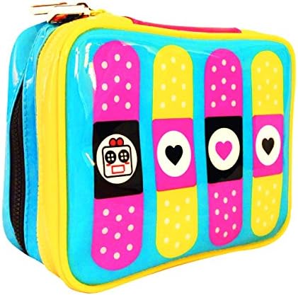 Miss Locker Cute Makeup Bag (Medium) Cosmetic Organizer Toiletry Pencil Pouch Women Back to School Teen Girl Train Case