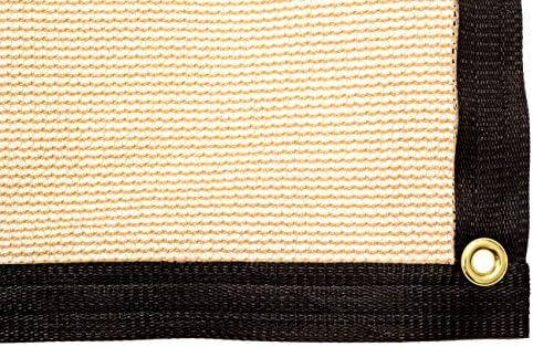 Be Cool Solutions70% Brown Outdoor Sun Shade Canopy: UV Protection Shade Cloth| Lightweight, Easy Setup Mesh Canopy Cover with Grommets| Sturdy, Durable Shade Fabric for Garden, Patio & Porch 6'x12'