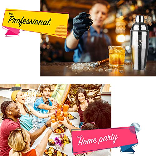 NEW Professionelles Cocktail-Shaker-Barmann-Set, Limited Edition, 750 ml Edelstahl, komplett mit Zubehör, ideal für… – Bild 4