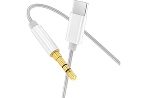 1PACK USB C to 3.5mm Audio Aux Jack Cable – 3.3ft Type-C to 3.5mm Headphone and Car Stereo Cord, Compatible for iPhone 16 Pro