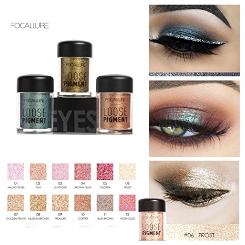 Women's Eye Shadow Glitter Palettes, Makeupstore 12 Colors Eye Shadow Makeup Pearl Metallic Eyeshadow Palette Cosmetic Set (K)