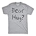 Mens Grizzly Bear Flip T Shirt Funny Hug Shirt Humorous Novelty Tee Crazy Humor Mens Funny T Shirts Flip T Shirt for Men Funny Animal T Shirt Novelty Tees Light Grey L