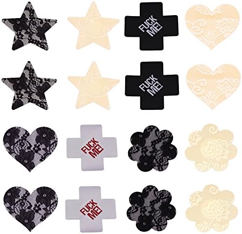 8pairs Woman Pasties Nipple Cover Sticker on Bra Breast Petals with Letters