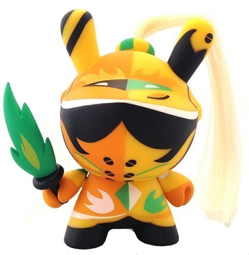 Kidrobot Dunny Art of War Patricio Oliver Yellow Edition 1/20 (Opened to Identify)