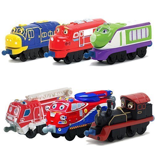 Chuggington StackTrack Toy Train Set 6pk Brewster, Wilson, Koko, Asher, Old Puffer Pete, Jackman