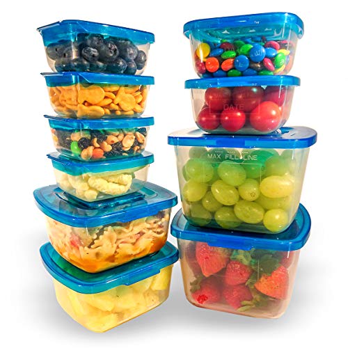 MR. LID Premium Attached Storage Containers Permanently Attached Plastic Lid, Never Lose