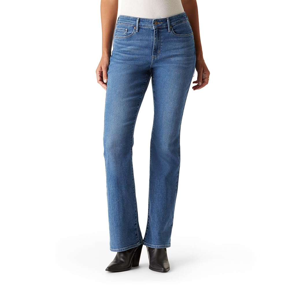 Levi Strauss Signature Women's Modern Bootcut Jeans Mid-Rise Stretch Denim (Also Available in Plus), (New) Faded Memory, 4 Regular Image