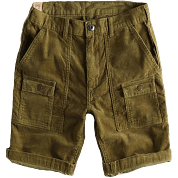 パンツ RRL / corduroy cargo shorts GYXHPTD Summer Japanese Retro Corduroy Multi-Pocket Cargo