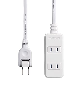 【クリックで詳細表示】エレコム 電源タップ 雷ガード スウィングプラグ ほこりシャッター付 3個口 5m ホワイト T-KST02-22350WH
