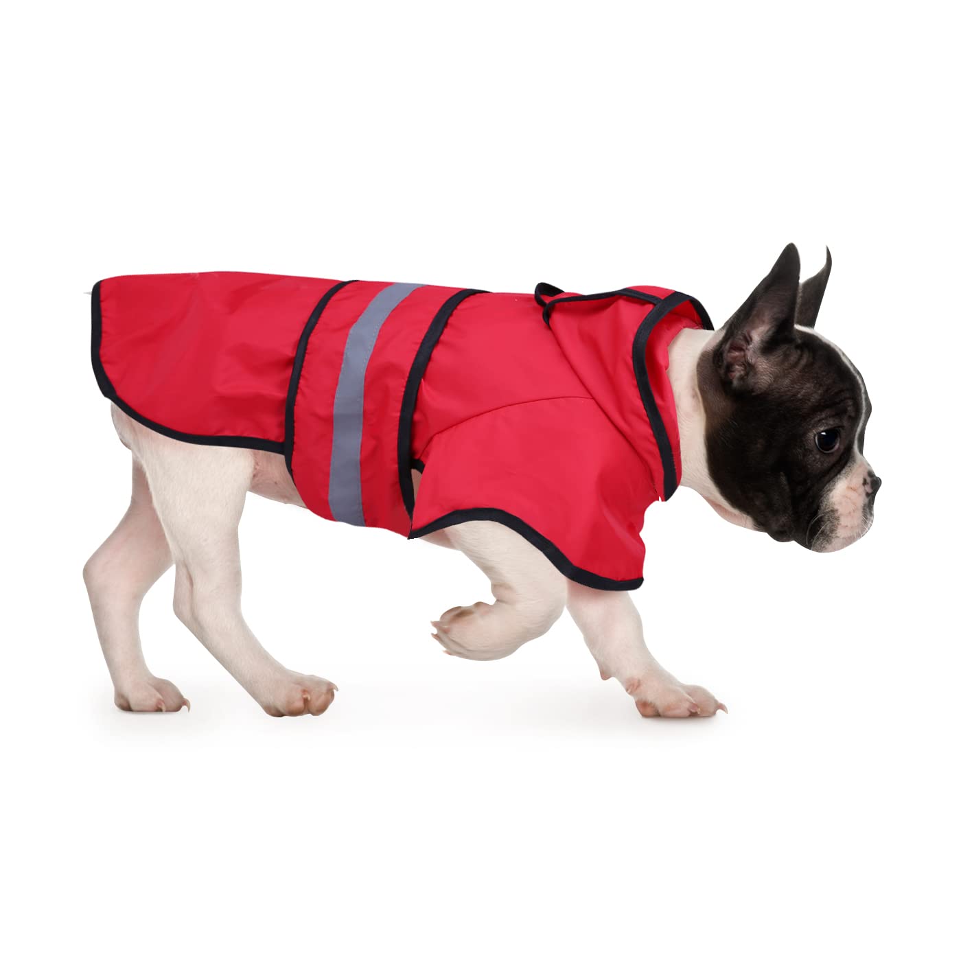 HDE Dog Raincoat Hooded Slicker Poncho for Small to X-Large Dogs and Puppies (Red, Small)