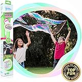 WOWMAZING Giant Bubble Powder Kit: Include Large Bubble Wand and 3 Packet of Big Bubble Powder (Makes 3 Gallons) - Outdoor Toy for Kids, Boys, Girls - Powder Made in USA