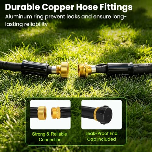 Bluepro Flat Soaker Hose, 100 ft Drip Irrigation Hose with Brass Splitter photo 12