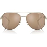 Michael Kors MK1121 Chianti Sunglasses, Light Gold/Gold Mirrored, 58 mm