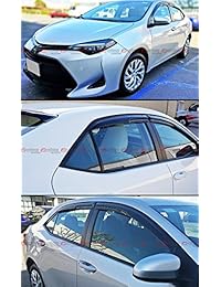 JDM MUGEN 3D VISOR PARA LA VENTANA ESTILO AHUMADO VENTILACIÓN SOMBRA PARA 2014 2017 TOYOTA COROLLA (NO SIRVE PARA COROLLA DE OTROS AÑOS)