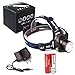 ONSON LED Headlamp,3 Modes Zoomable Flashlight,Super Bright Waterproof Headlight with Rechargeable Batteries for Camping Riding Fishing Hunting Reading Rainy Weather