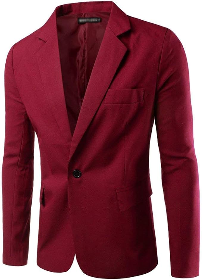 Men's Cotton Blazer Suit Jackets Stylish Lapel Slim Fit Comfortable
