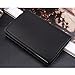 MaxGear Leather Business Card Holder Pocket Business Card Case Slim Business Card Wallet Business Card Carrier for Men & Women, Genuine Leather & Stainless Steel, Black
