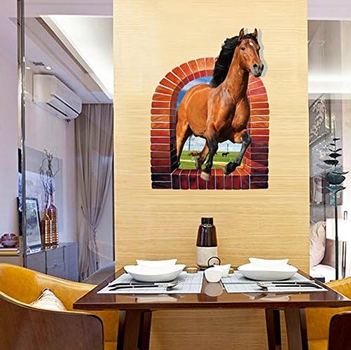 YOPEENPT 3D Simulation Of Three-Dimensional Cartoon Wall Stickers Wall Broken Animal Living Room Bedroom Kindergarten Children Room Decoration Stickers,A 60X90Cm