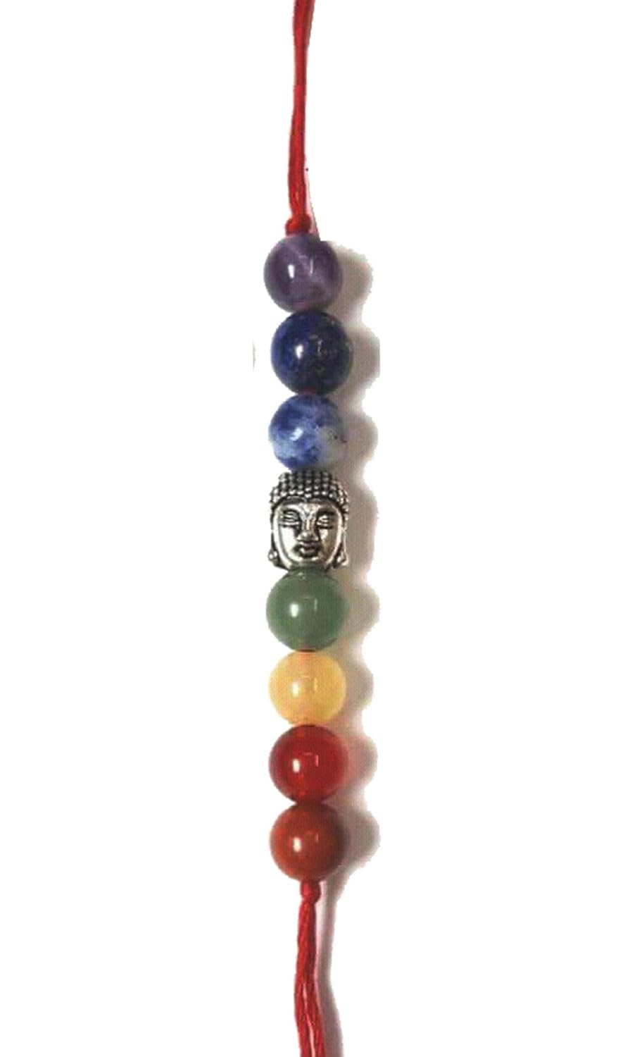 eshopitude 7 chakra energetic healing stone rakhi for your brother