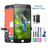 for iPhone 7 Plus Screen Replacement Black A1784,A1785,A1661, Mobkitfp LCD Display 3D Touch Screen Digitizer for iPhone 7 Plus, Frame Assembly Replacement with Repair Tools Kit & Screen Protector